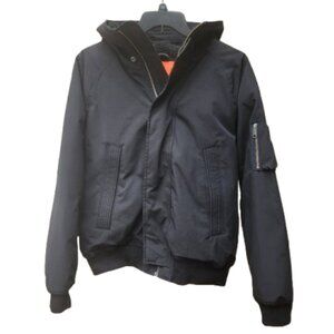 GAP Men's Primaloft Black Down Alternative Coat Hooded Zip-Up